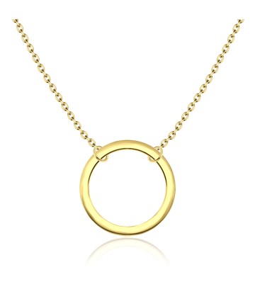 Gold Plated Plain Ring Shaped Necklaces SPE-727-GP